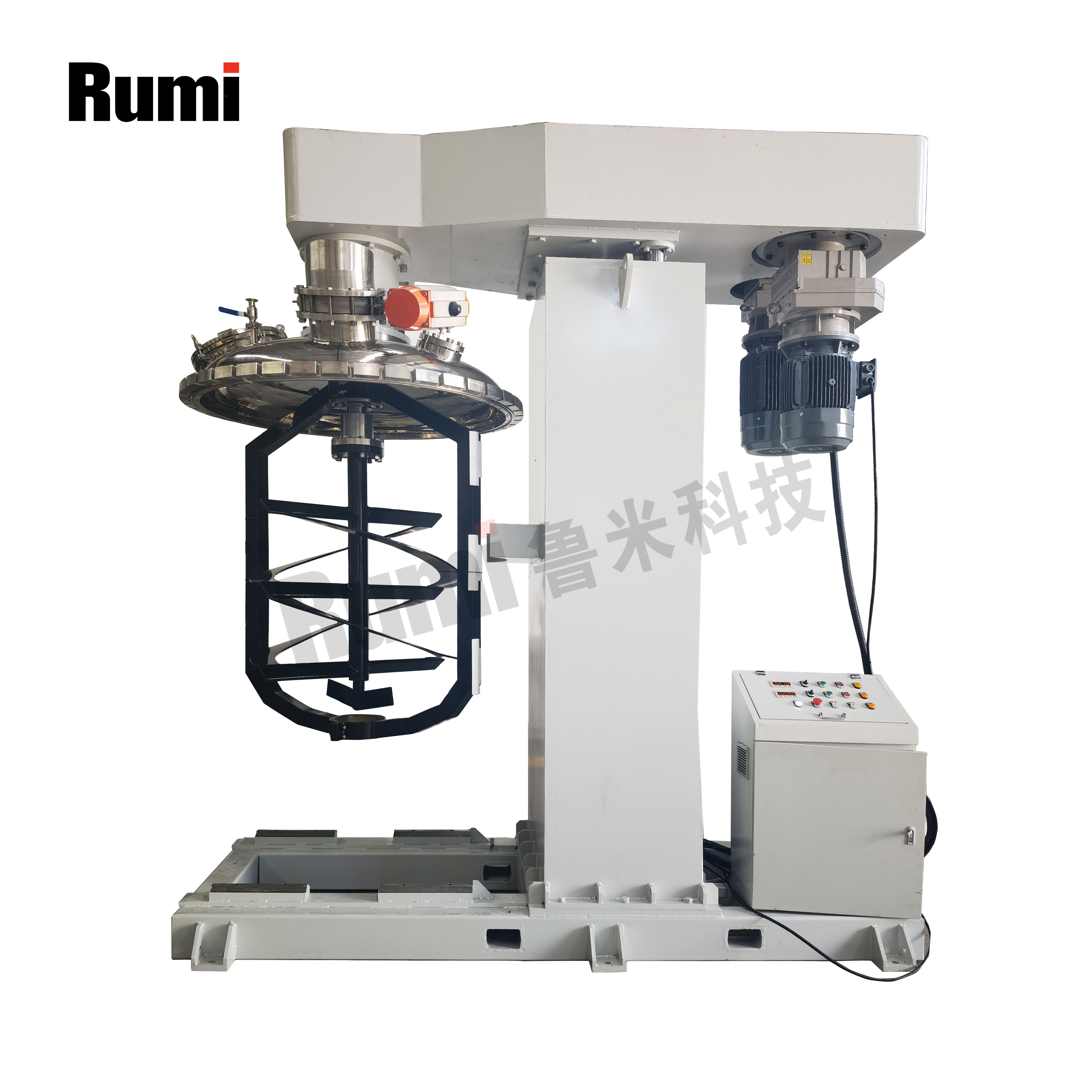 2000L Hydraulic Lift Double Shaft Mixer